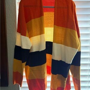 Unique vintage candy corn Halloween cardigan